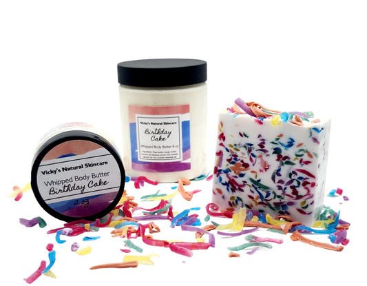 Birthday cake soap and body butter bundle